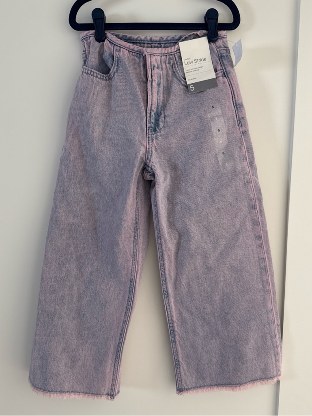 Gap Kids Low Stride Pink/Purple Acid Wash Wide-Leg Jeans
